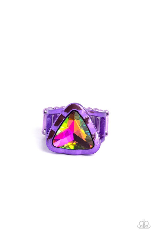 Triangle Tyrant - Purple - Paparazzi Ring Image