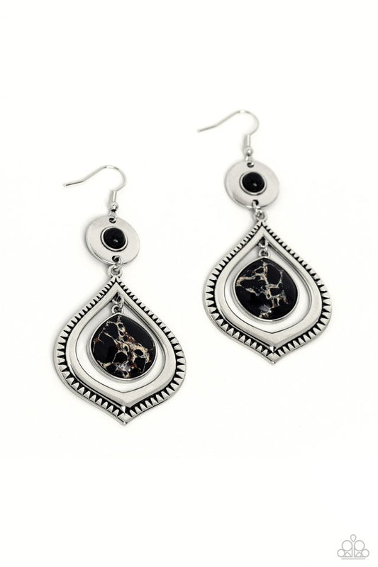 Cuz I CLAN - Black - Paparazzi Earring Image