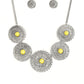 Chrysanthemum Craze - Yellow - Paparazzi Necklace Image