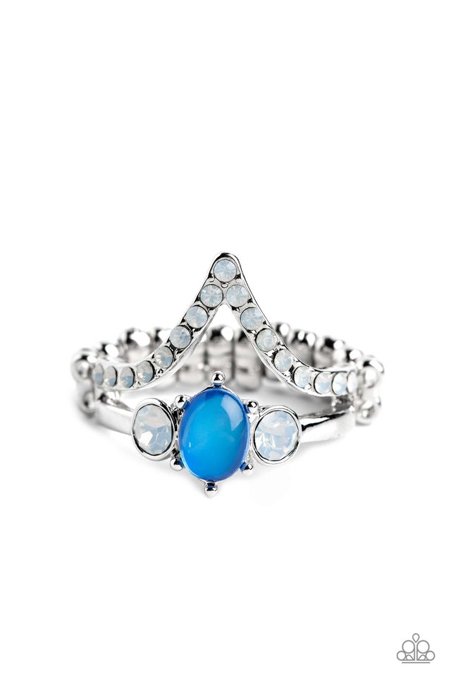 Paparazzi Ring ~ Chevron Celebrity - Blue – Paparazzi Jewelry | Online ...