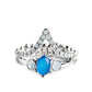 Chevron Celebrity - Blue - Paparazzi Ring Image