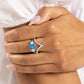 Chevron Celebrity - Blue - Paparazzi Ring Image