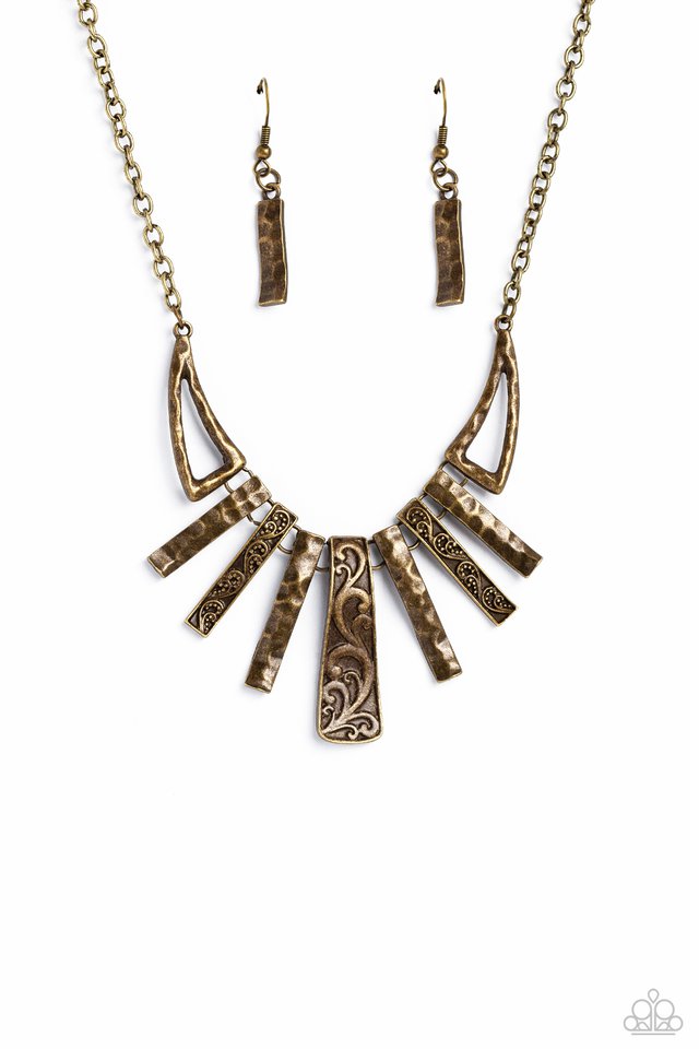 Paisley Pastime - Brass - Paparazzi Necklace Image