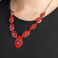 Pressed Flowers - Red - Paparazzi Necklace Image