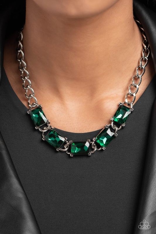 Radiating Review - Green - Paparazzi Necklace Image