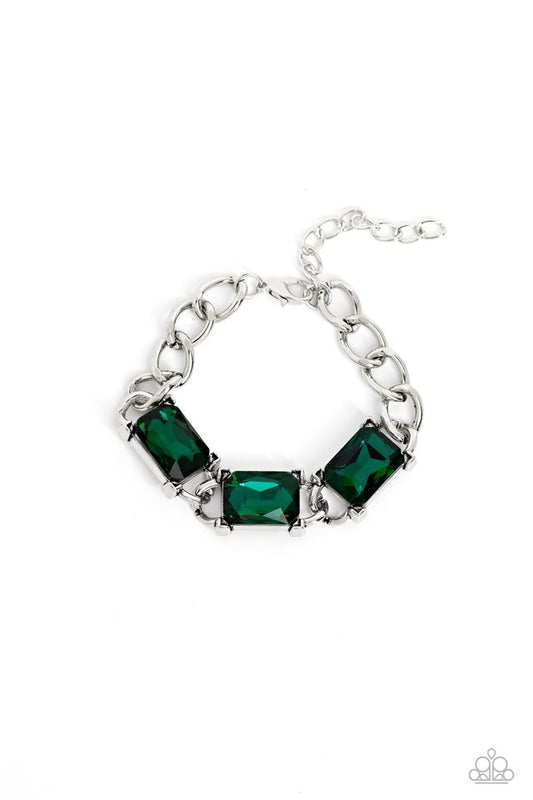Dazzling Debut - Green - Paparazzi Bracelet Image