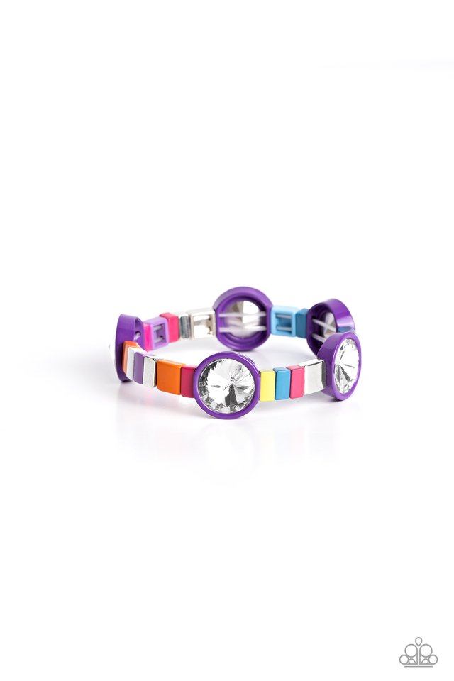 Multicolored Madness - Purple - Paparazzi Bracelet Image