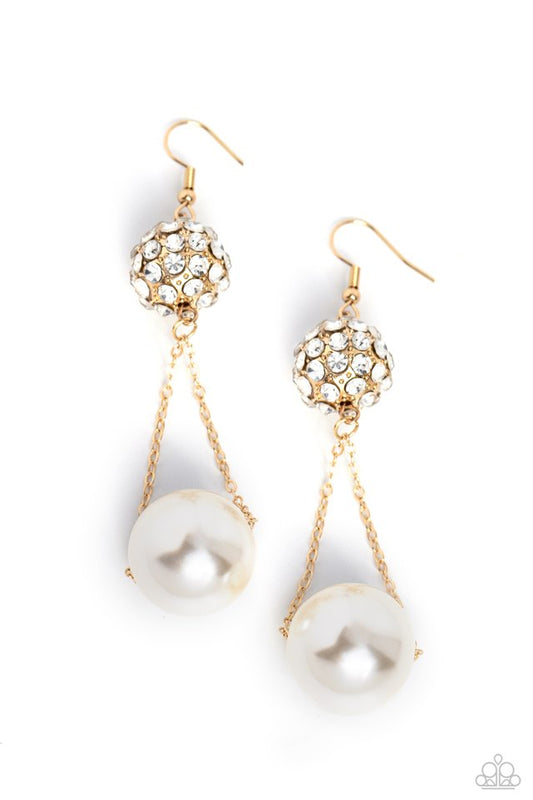 Ballerina Balance - Gold - Paparazzi Earring Image