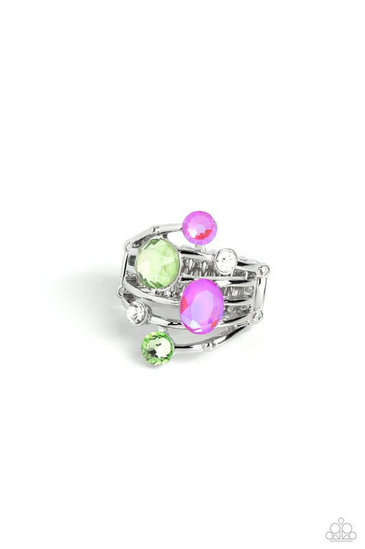 Timeless Trickle - Green - Paparazzi Ring Image