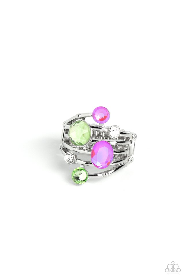 Timeless Trickle - Green - Paparazzi Ring Image