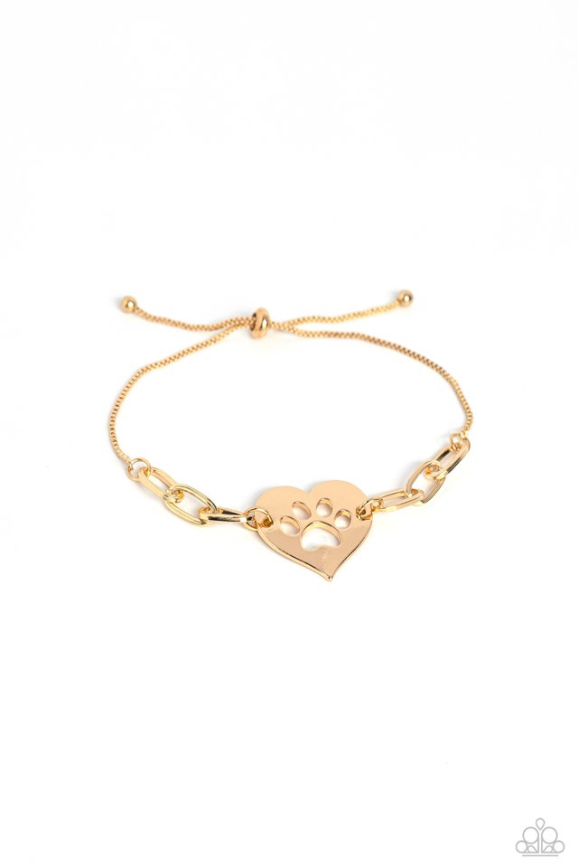 PAW-sitively Perfect - Gold - Paparazzi Bracelet Image