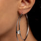 Theater HOOP - Black - Paparazzi Earring Image