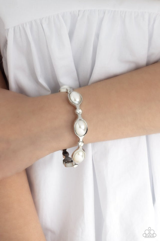 Are You Gonna Be My PEARL? - White - Paparazzi Bracelet Image