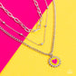 Burning Love - Yellow - Paparazzi Necklace Image