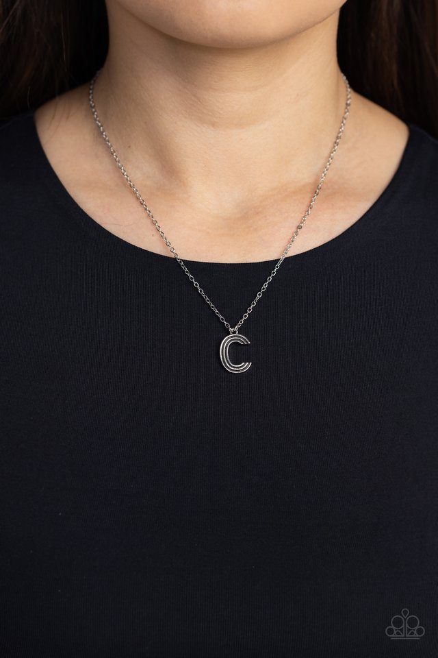 Paparazzi Necklace ~ Leave Your Initials - Silver - C – Paparazzi ...