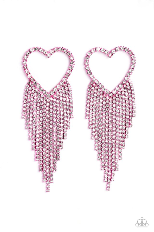 Sumptuous Sweethearts - Pink - Paparazzi Earring Image