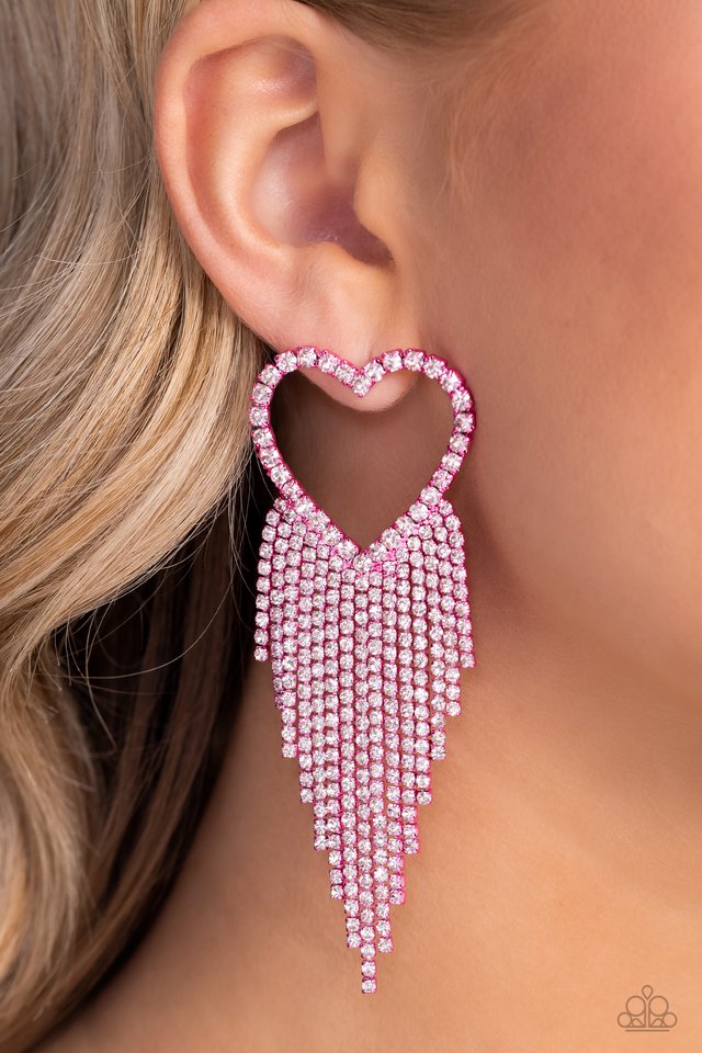 Sumptuous Sweethearts - Pink - Paparazzi Earring Image