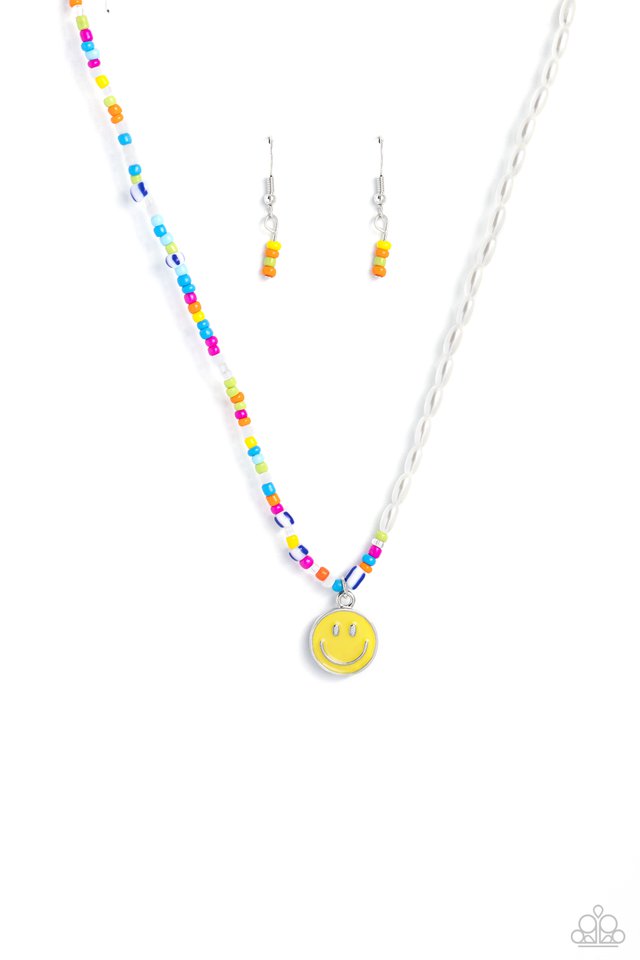 Smiling Showdown - Yellow - Paparazzi Necklace Image