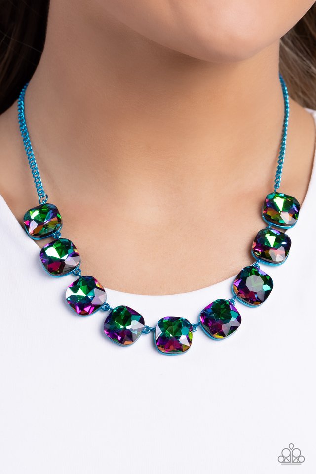 Combustible Command - Blue - Paparazzi Necklace Image