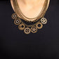 Running Out of STEAMPUNK - Brass - Paparazzi Necklace Image