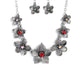 Free FLORAL - Red - Paparazzi Necklace Image