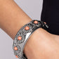 Taking FLORAL - Orange - Paparazzi Bracelet Image