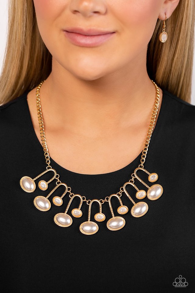 Abstract Adornment - Gold - Paparazzi Necklace Image