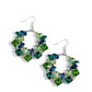 Wreathed in Watercolors - Green - Paparazzi Earring Image