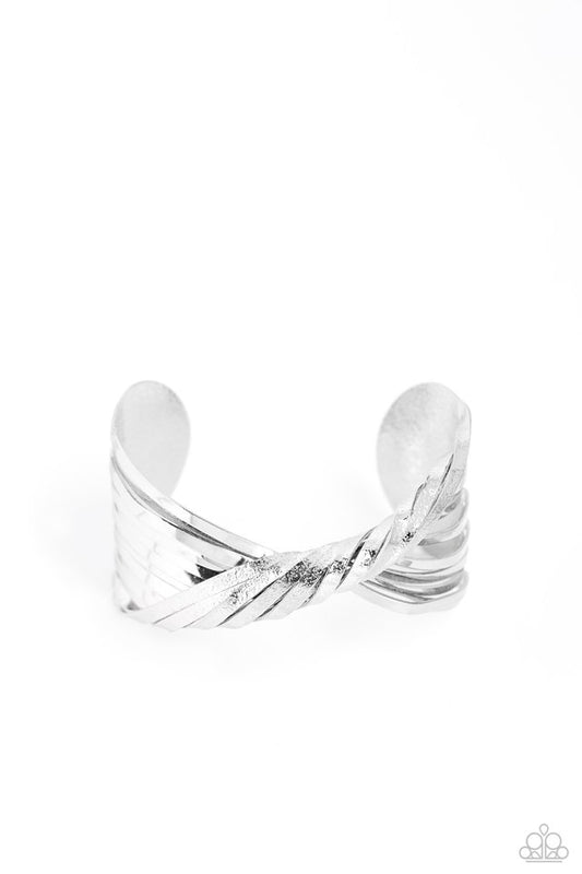 Radiant Ribbons - Silver - Paparazzi Bracelet Image