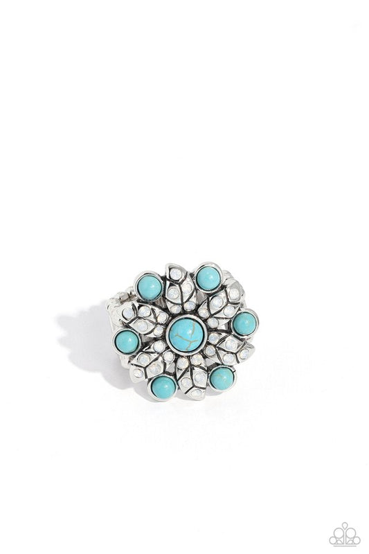 Flower of Life - Blue - Paparazzi Ring Image