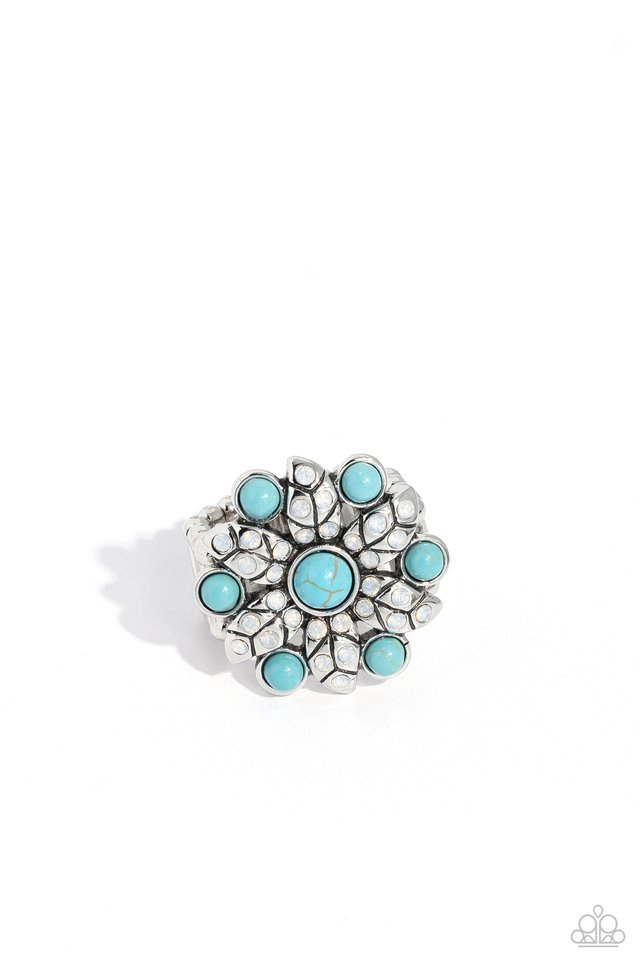 Flower of Life - Blue - Paparazzi Ring Image