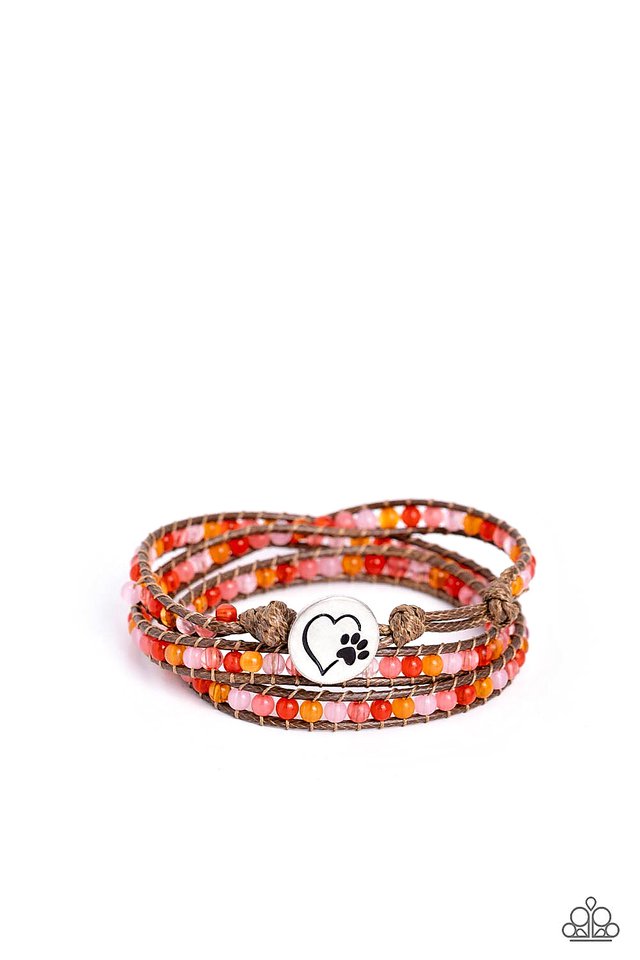 PAW-sitive Thinking - Orange - Paparazzi Bracelet Image