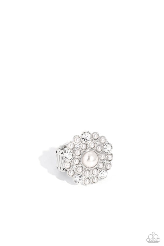 Gatsby Gait - White - Paparazzi Ring Image