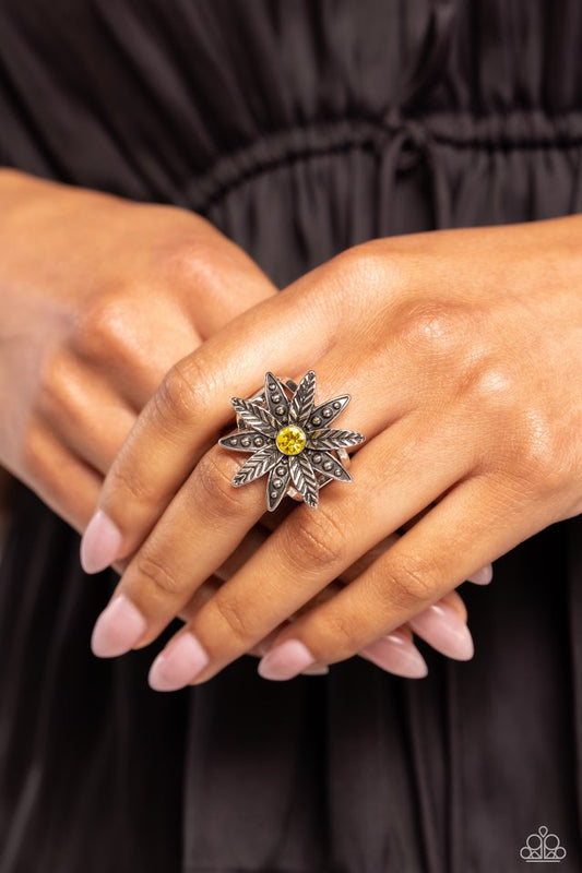 Sunflower Season - Yellow - Paparazzi Ring Image