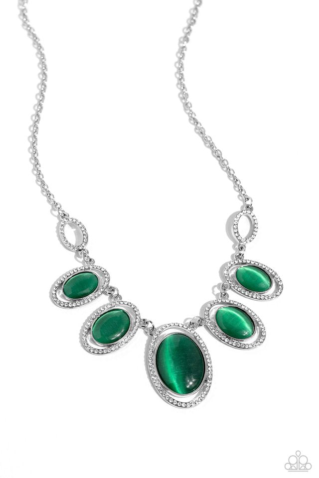 Fundamental Fashion - Green Pearl Necklace - Paparazzi Accessories –  Bejeweled Accessories By Kristie