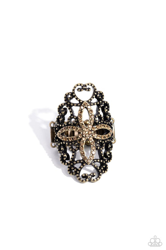 Fabulous Filigree - Brass - Paparazzi Ring Image