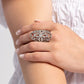 Fabulous Filigree - White - Paparazzi Ring Image