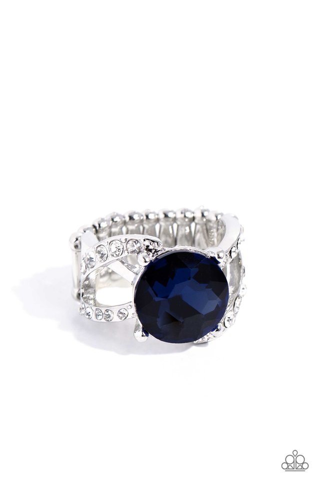 Scintillating Swirl - Blue - Paparazzi Ring Image