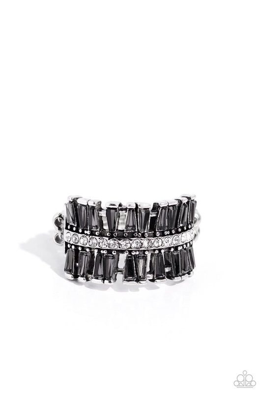 Staggering Stacks - Silver - Paparazzi Ring Image