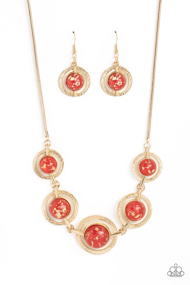 Sophisticated Showcase - Red - Paparazzi Necklace Image