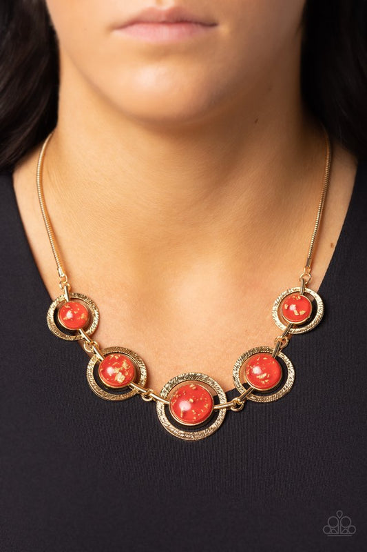 Sophisticated Showcase - Red - Paparazzi Necklace Image
