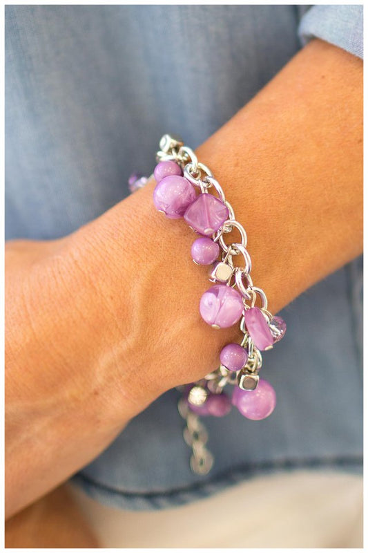 Paparazzi Bracelet ~ A Fair Catch - Purple