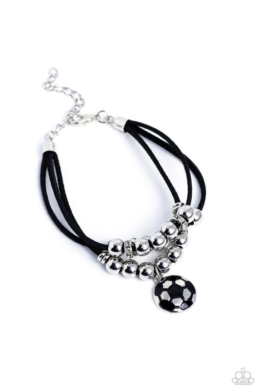 Soccer Player - Black - Paparazzi Bracelet Image