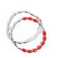 WOOD Luck - Red - Paparazzi Bracelet Image