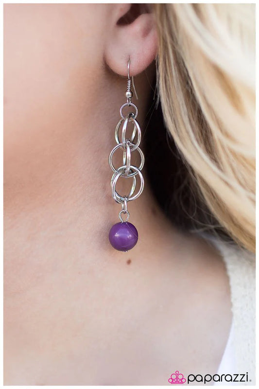 Paparazzi Earring ~ Marvelously Marvelous - Purple