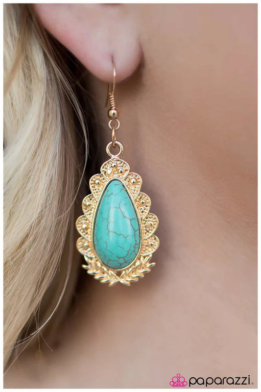 Paparazzi Earring ~ Living Like Royalty - Blue