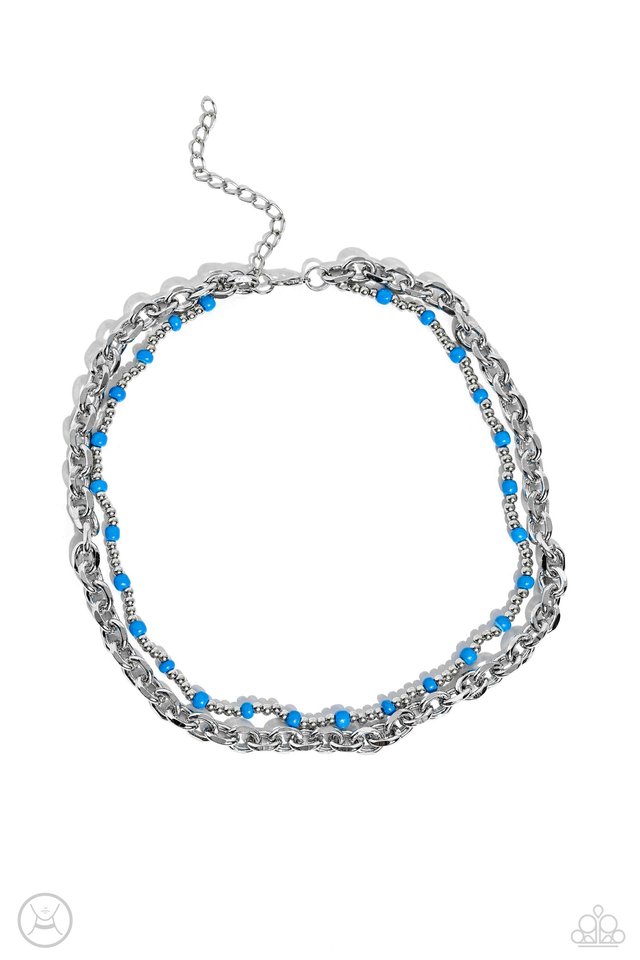 A Pop of Color - Blue - Paparazzi Necklace Image