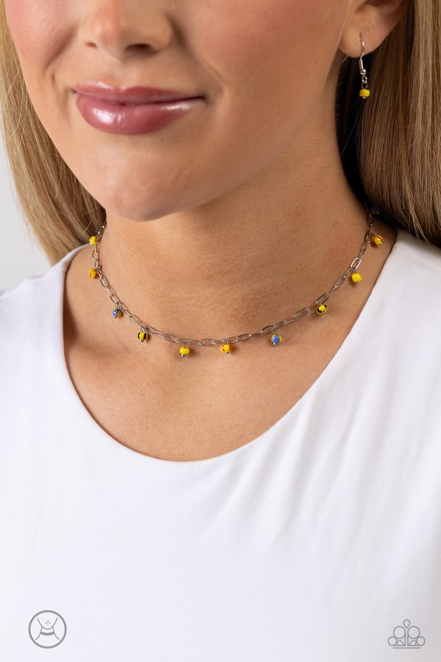 Beach Ball Bliss - Yellow - Paparazzi Necklace Image