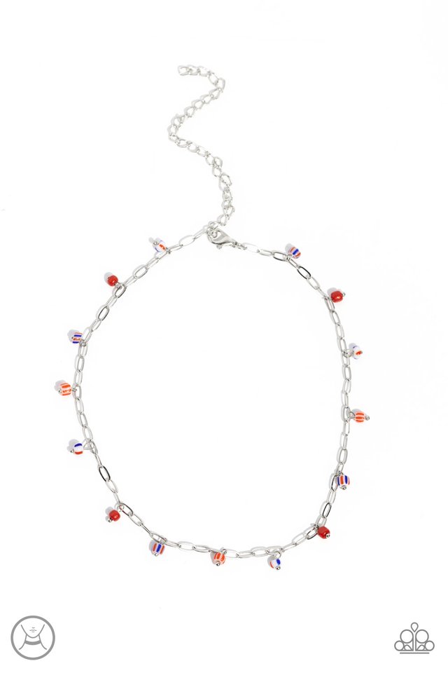 Beach Ball Bliss - Red - Paparazzi Necklace Image