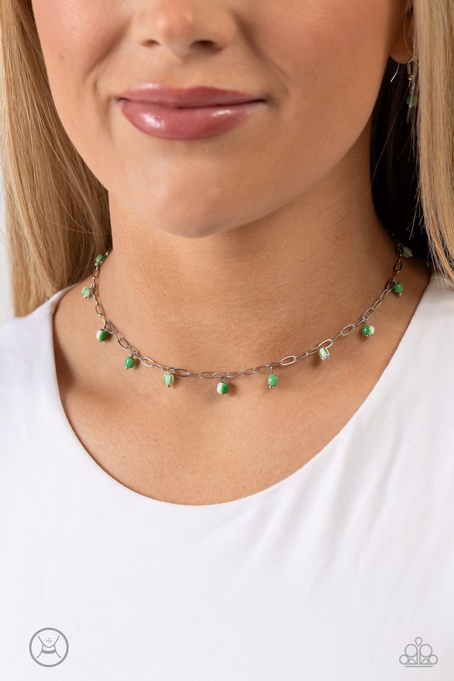 Beach Ball Bliss - Green - Paparazzi Necklace Image